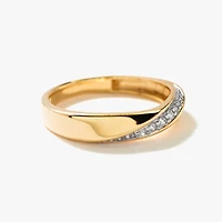 Men's Twist Diamond Band 10K Yellow Gold (0.09 ct tw)