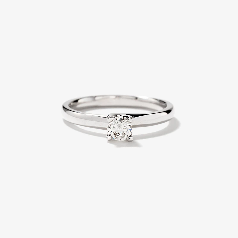 Diamond Solitaire Engagement Ring 10K White Gold (0.25 ct tw)