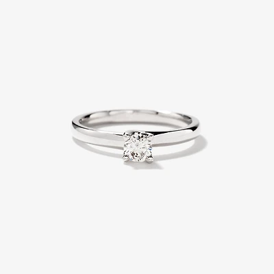 Diamond Solitaire Engagement Ring 10K White Gold (0.25 ct tw)