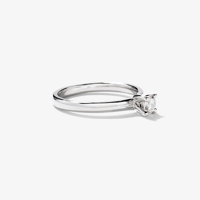 Diamond Solitaire Engagement Ring 10K White Gold (0.25 ct tw)