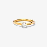 Diamond Solitaire Engagement Ring 10K Yellow Gold (0.25 ct tw)