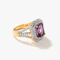 Amethyst Ring 10K Yellow Gold