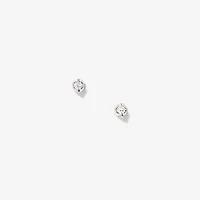 Tension Set Solitaire Lab Grown Diamond Stud Earrings in 14K White Gol
