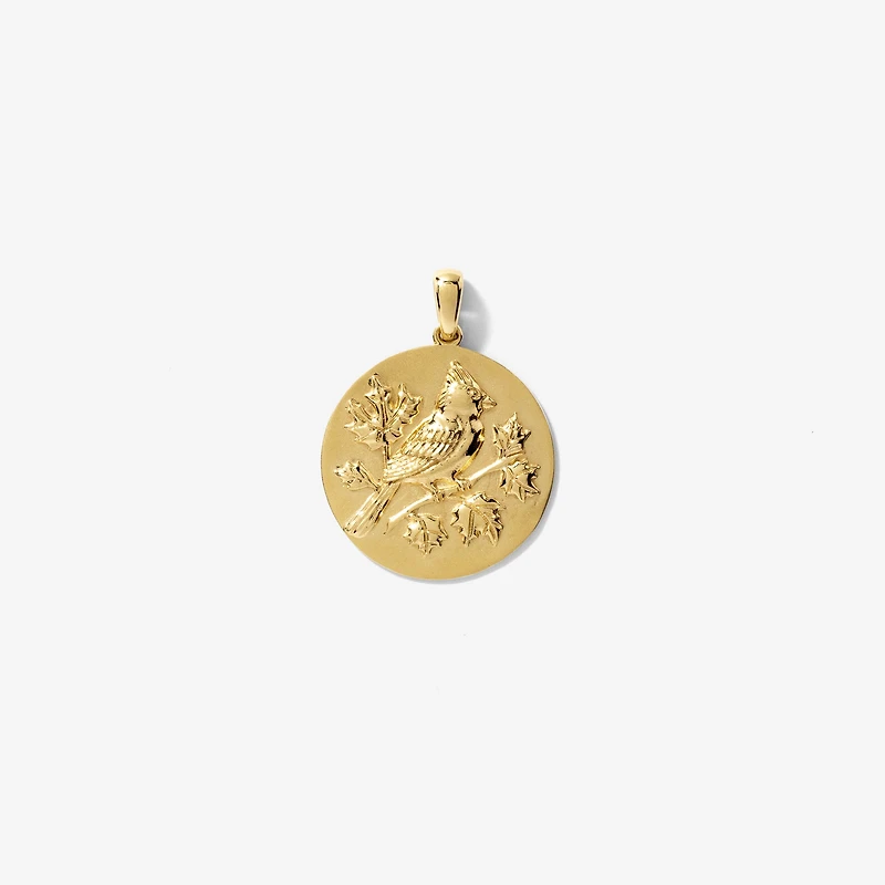 Cardinal Pendant in 10K Yellow Gold