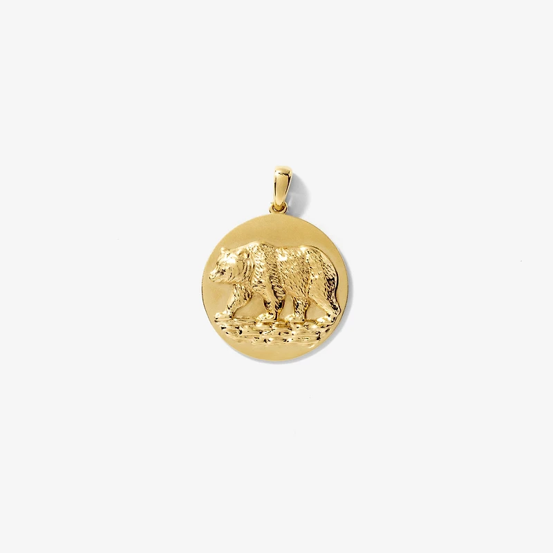 Bear Pendant in 10K Yellow Gold