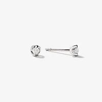Tension Set Solitaire Lab Grown Diamond Stud Earrings in 14K White Gol