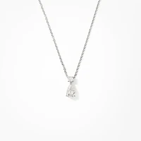 Pear Shape Lab Grown Diamond Necklace in 14K White Gold (0.70 ct tw)