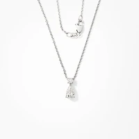 Pear Shape Lab Grown Diamond Necklace in 14K White Gold (0.70 ct tw)