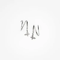 Butterfly Swirl Earrings in 10K White Gold (0.10 ct tw)