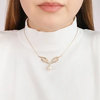 Pearl Necklace in 10K Yellow Gold