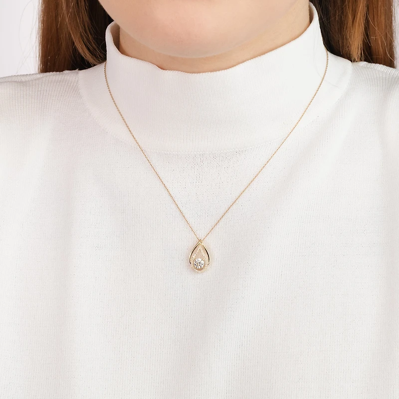 Lab Grown Diamond Necklace in 10K Yellow Gold (0.63 ct tw)