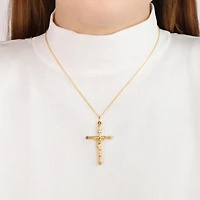 Crucifix Cross Pendant in 10K Yellow Gold