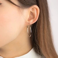 1x35mm Square Tube Sleeper in 10K White Gold