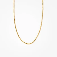 10K Yellow Gold 1.40 mm Diamond Cut Round Box Chain (18")
