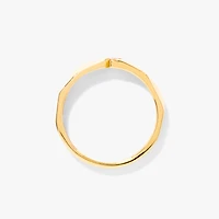 Men's Geometric Wedding Band 10K Yellow Gold (0.06 ct tw)