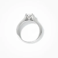 Lab Grown Oval Cut Diamond Engagement Ring in 14K White Gold (1.50 ct