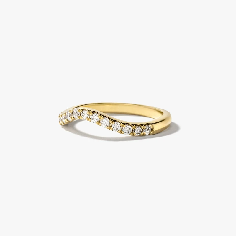 10K Yellow Gold Diamond Matching Wedding Band (0.28 ct tw)