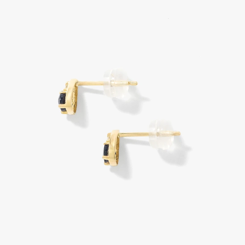 Sapphire Earrings in 10K Yellow Gold