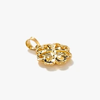 Sunray 4-Leaf Clover Pendant in 10K Yellow Gold