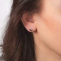 Elephant Stud Earrings in 10K Yellow Gold