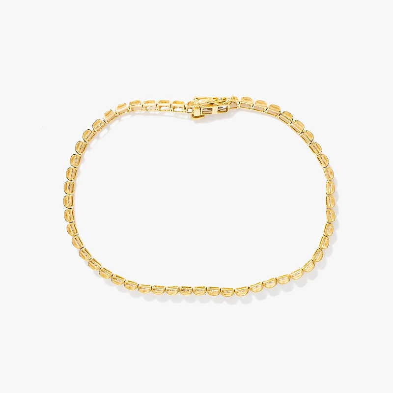 Diamond Tennis Bracelet in 10K Yellow and White Gold (1.00ct tw)