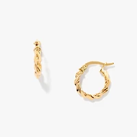 Twisted Hoop Earrings in 10K Yellow Gold