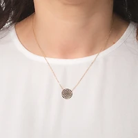 Mandala Necklace in 10K Yellow Gold
