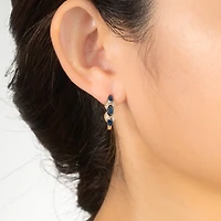 Sapphire Earrings in 10K Yellow Gold