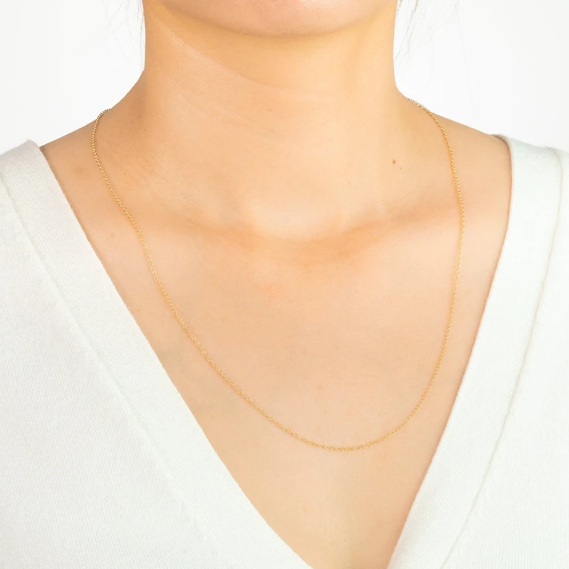 1.2mm Round Cable Chain in 14K Yellow Gold (20")