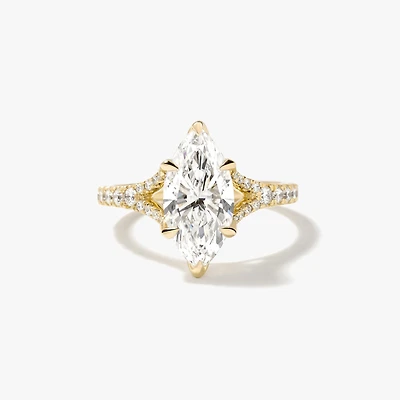 Marquise Lab Grown Diamond Ring 14K Yellow Gold (2.45 ct tw)