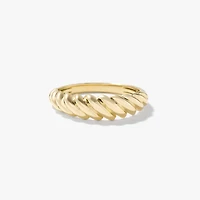 Hollow Baguette Ring 10K Yellow Gold