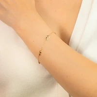 Circle Link Bracelet in 10K Yellow Gold
