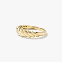 Hollow Baguette Ring 10K Yellow Gold
