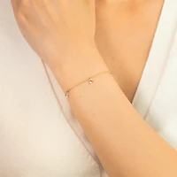 Star Bracelet in 10K Yellow Rose and White Gold