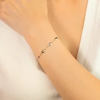 Ellipse Link Bracelet in 10K Yellow Gold