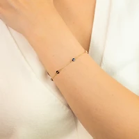 Evil Eye Bracelet in 10K Yellow Gold