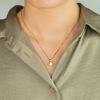 Lab Grown Diamond Necklace in 14K Yellow Gold ( ct tw