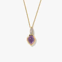 Amethyst Necklace in 10K Yellow Gold