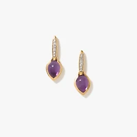 Amethyst Earrings in 10K Yellow Gold