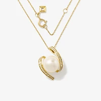 Pearl Necklace in 10K Yellow Gold
