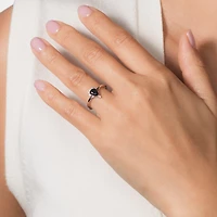 Pear Shape Sapphire Ring 10K White Gold