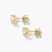 Lab Grown Diamond Stud Earrings in 14K Yellow Gold (3.00 ct tw)