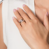 Diamond Cluster Ring 10 Yellow and White Gold (0.50 ct tw)