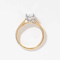 Lab Grown Oval Cut Diamond Engagement Ring 14K Yellow Gold (1.50 ct