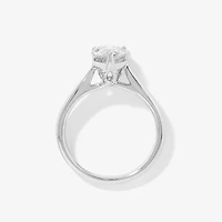 Lab Grown Pear Cut Diamond Engagement Ring 14K White Gold ( ct