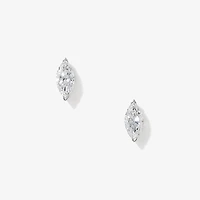 Lab Grown Marquise Diamond Stud Earrings in 14K White Gold (0.50 ct tw