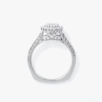 White Gold Pear Shape Diamond Cluster Ring 10K (0.75ct t
