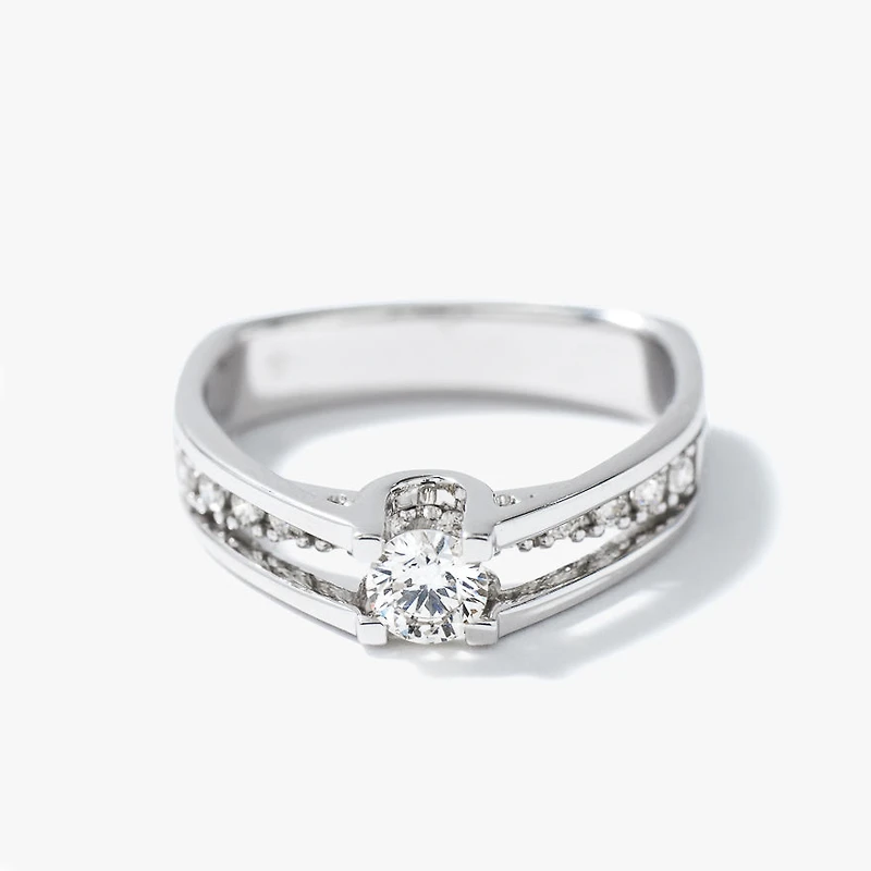 - Catherine 10K White Gold Diamond Engagement Ring (0.50 ct tw)