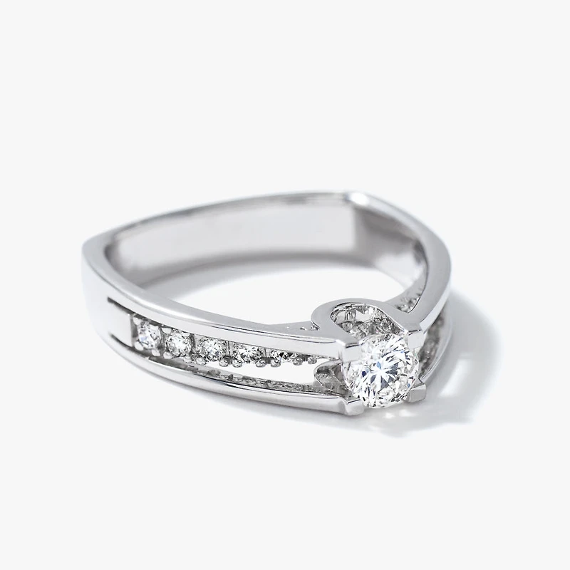 - Catherine 10K White Gold Diamond Engagement Ring (0.50 ct tw)