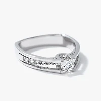 - Catherine 10K White Gold Diamond Engagement Ring (0.50 ct tw)